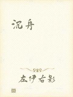 沉舟封面