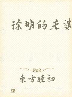 徐明的老婆