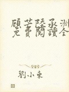 顾芒陆承洲小说免费阅读全文免费阅读下载封面