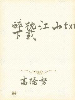 醉枕江山txt下载