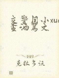 交警用小xue查酒驾文封面