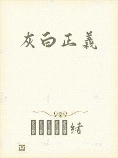 灰白正义封面