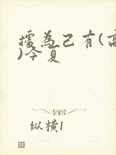 据为己有(高干)今夏封面