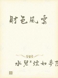 财色风云封面