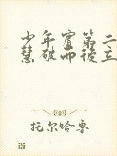 少年宾第二部珏慧破而后立封面