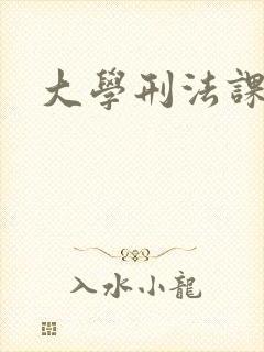 大学刑法课