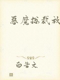 恶魔总裁放了我封面
