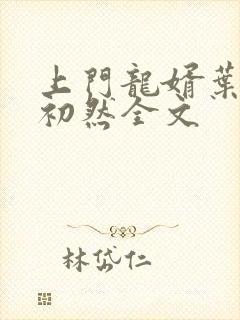上门龙婿叶辰萧初然全文