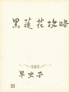 黑莲花攻略手册封面