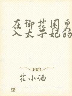 在御花园皇上进入太子妃的小说