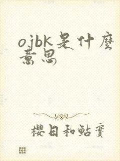 ojbk是什么意思封面