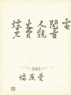 烟火人间电视剧免费观看