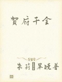 贺府千金封面