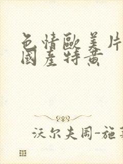色情欧美片午夜国产特黄