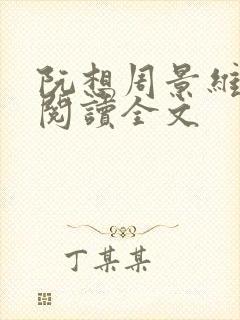 阮想周景维免费阅读全文