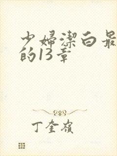 少妇洁白最刺激的13章