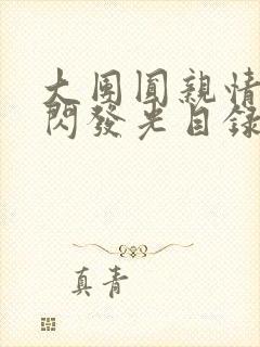 大团圆亲情会闪闪发光目录