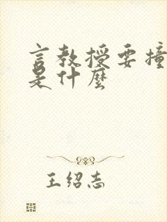言教授要撞坏了是什么