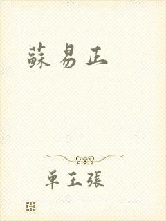 苏易正封面