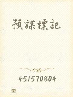预谋标记封面