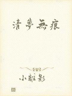 清梦无痕封面