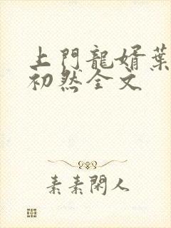上门龙婿叶辰萧初然全文