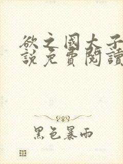 欲之国太子的小说免费阅读