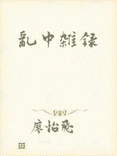 乱中杂录封面