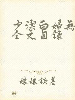 少洁白妇无删减全文目录封面