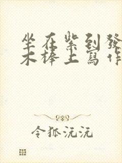 坐在紫到发黑的木棒上写作业