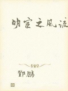 明宦之风流无边