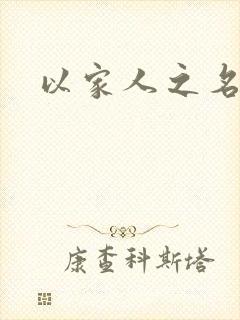 以家人之名小说封面