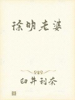 徐明老婆封面