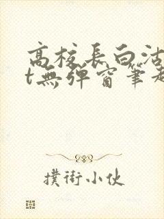 高校长白沽txt无弹窗笔趣阁封面