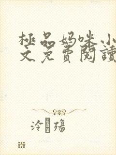 极品妈咪小说全文免费阅读