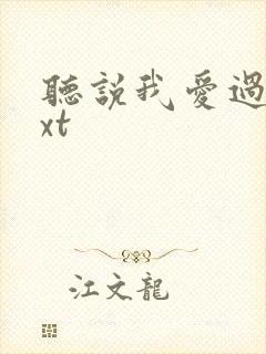 听说我爱过你txt