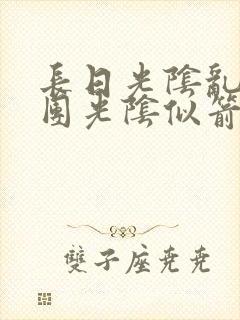 长日光阴乱作一团光阴似箭教主封面