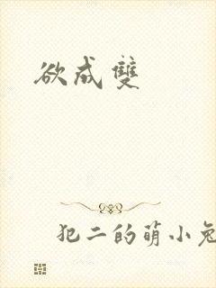 欲成双封面