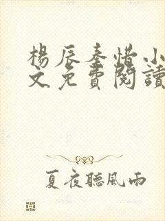 杨辰秦惜小说全文免费阅读完整版
