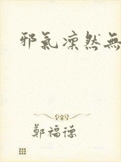 邪气凛然无弹窗封面