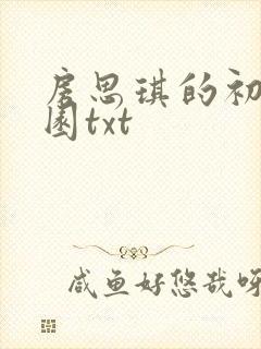房思琪的初恋乐园txt