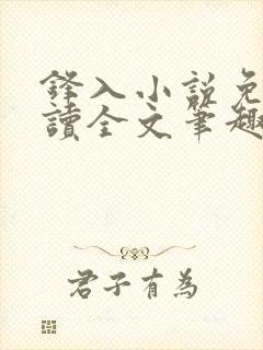 锋入小说免费阅读全文笔趣阁