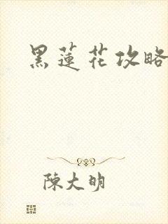 黑莲花攻略手册封面