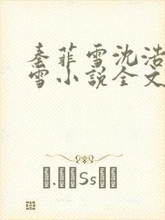 秦菲雪沈浩秦菲雪小说全文免费阅读求书