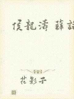 侯龙涛 薛诺封面