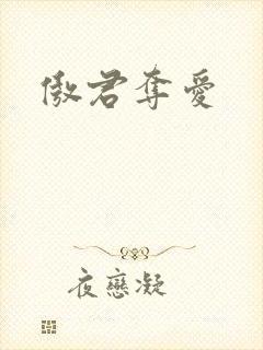 傲君夺爱封面
