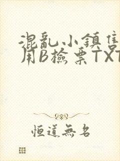 混乱小镇售票员用B检票TXT封面