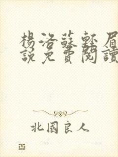 杨洛苏轻眉笔小说免费阅读封面