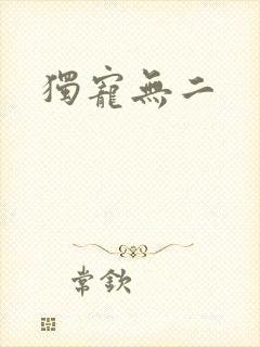 独宠无二封面