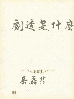 剧透是什么意思